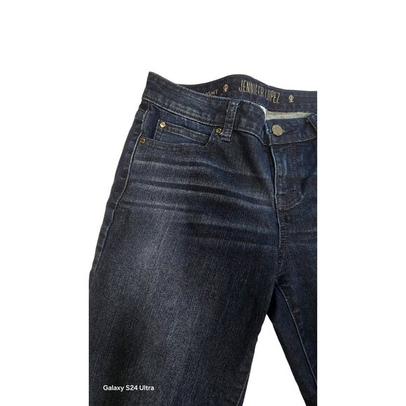 Jennifer Lopez Women's Straight Leg Jeans Size 6 Dark Wash Denim Low Rise - Picture 6 of 10